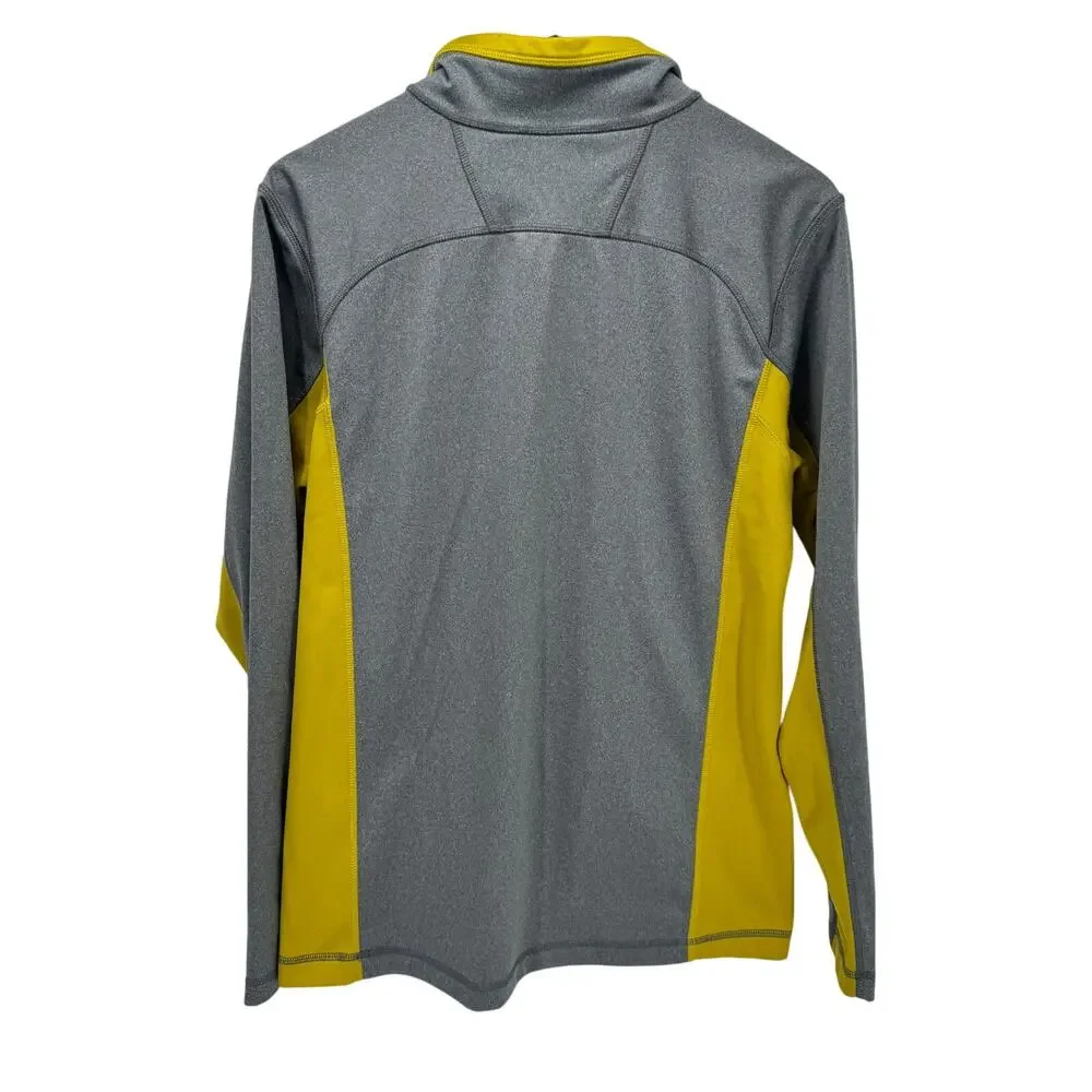 The North Face 1/2 Zip Mens‎ Medium Gray Yellow Pullover Gorpcore Outdoor Layer